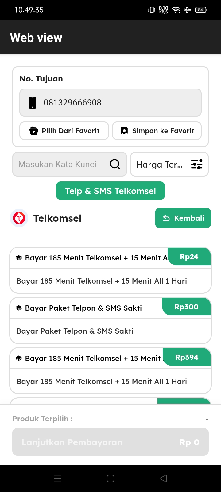 Paket Telpon & SMS Vol.6